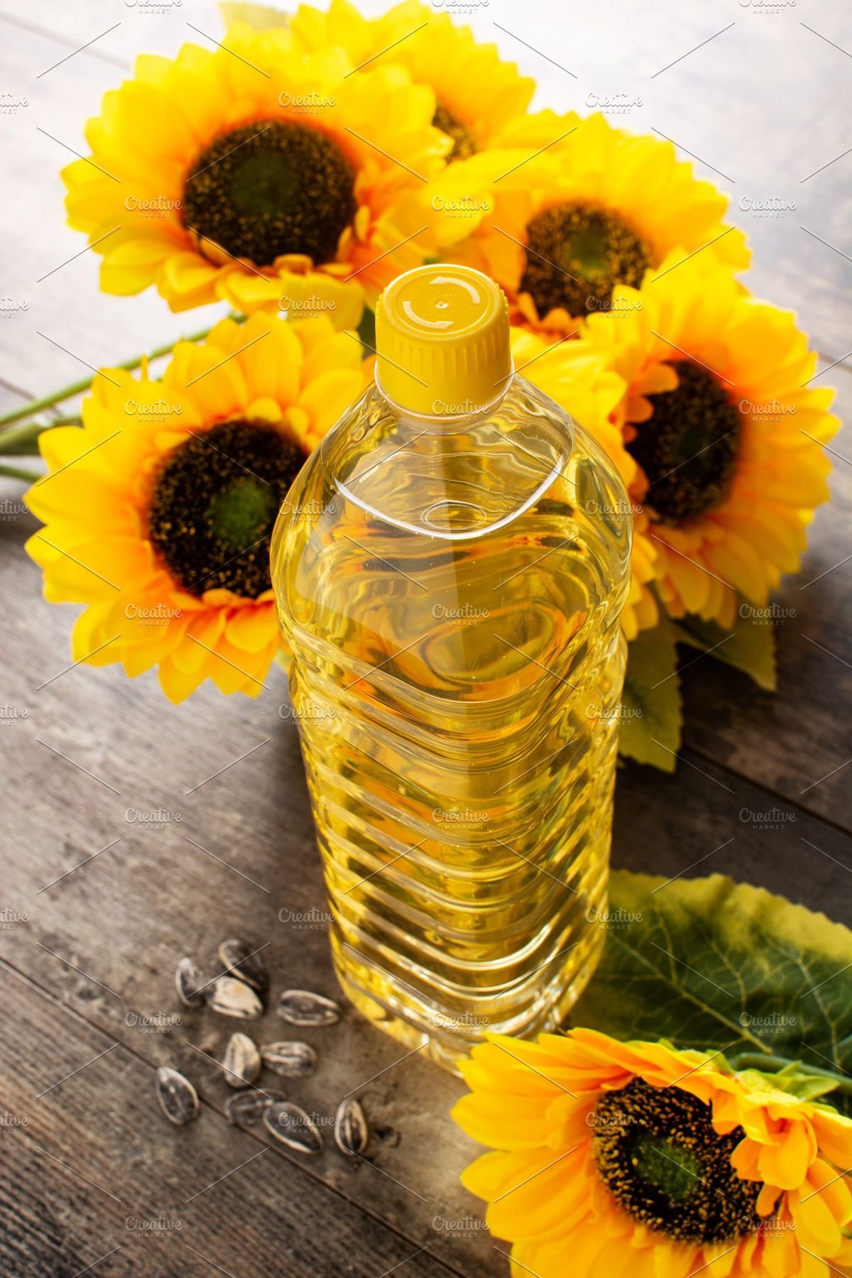 Sunflower oil in bulk containers high-heat cooking